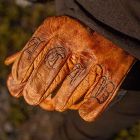 GUANTES CUERO CAFE Inter